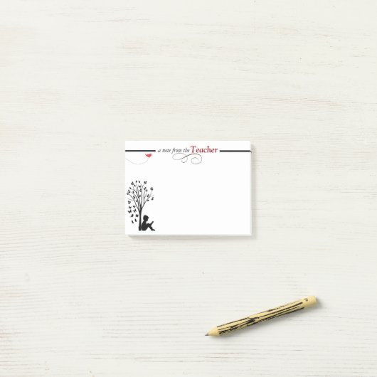 Een dikzak van de leraar post-it® notes (Op bureau)