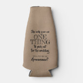 Een ding - Grappig huisgenoot voorstel Flesjeskoeler (Voorkant)