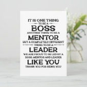 Eén ding om baas te zijn | mentor | Citaat Leader  Bedankkaart (Staand voorkant)