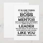 Eén ding om baas te zijn | mentor | Citaat Leader Bedankkaart (Voorkant / Achterkant)