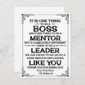 Eén ding om baas te zijn | mentor | Citaat Leader Feestdagenkaart (Voorkant / Achterkant)
