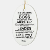 Eén ding om baas te zijn | mentor | Citaat Leader Keramisch Ornament (Links)