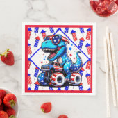 Een dino van 4 juli servet (Insitu)