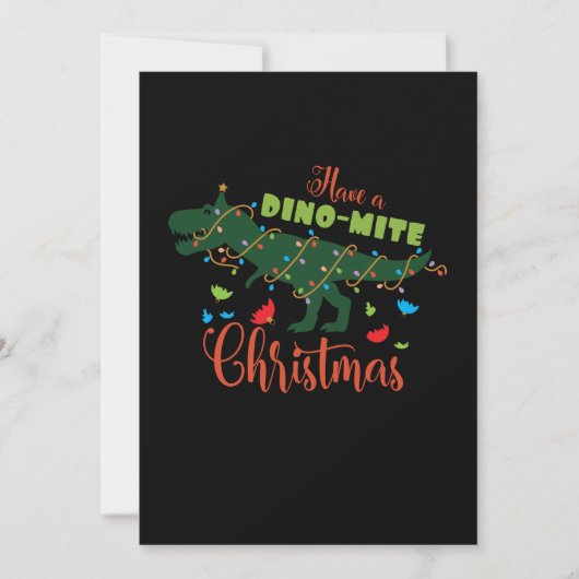 Een dinomiet kerstmis hebben save the date (Voorkant)