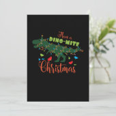 Een dinomiet kerstmis hebben save the date (Staand voorkant)