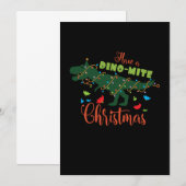 Een dinomiet kerstmis hebben save the date (Voorkant / Achterkant)