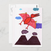 Een dinosaurus briefkaart (Voorkant / Achterkant)