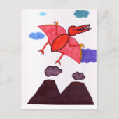 Een dinosaurus briefkaart (Voorkant)
