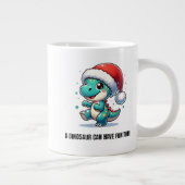 Een dinosaurus kan zich ook vermaken! grote koffiekop (Rechts)