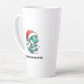 Een dinosaurus kan zich ook vermaken! latte mok (Linkerhoek)