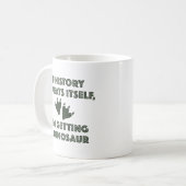 Een dinosaurus krijgen koffiemok (Voorkant links)