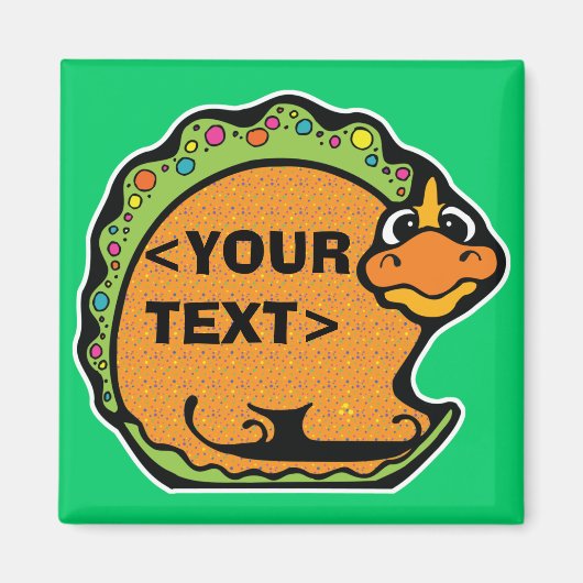 Een dinosaurus personaliseren,<YOUR TEXT> Magneet (Voorkant)