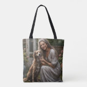 Een dinsdagmiddag met mijn hondengezel tote bag (Achterkant)