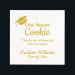 Eén diploma-uitreiking Slimme Cookie-feest Goud Gr Servet<br><div class="desc">afstudeerfeest papieren servetten servet,  klas van 2025 feest eenheid,  aangepaste traktatie favoriete take-away cadeautje,  één slimme cookie gepersonaliseerd 2024,  aangepaste viering aanpassen phd jd,  afstuderen masters verpleegster ma ms,  afstudeer bijeenkomst vieren wet leraar,  medisch bachelor med dokter verpleging,  goud middelbare school hogeschool universiteit,  kleuterschool mba cpa midden 2026</div>