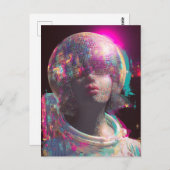 Een disco astronaut briefkaart (Voorkant / Achterkant)