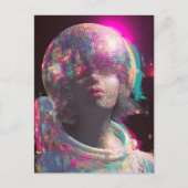 Een disco astronaut briefkaart (Voorkant)