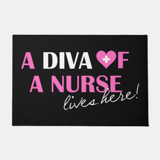 "Een diva van een verpleeghuis hier!" Deurmat (Voorkant)