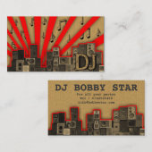 Een   DJ-pictogram visitekaartje (Voorkant / Achterkant)