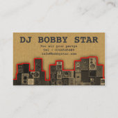 Een   DJ-pictogram visitekaartje (Achterkant)