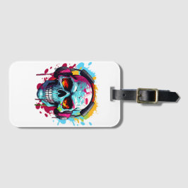 Een DJ POP ART SKELET Bagage Label