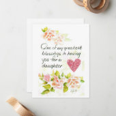 Een dochter is een geweldige zegelende Kaart Notitiekaartje (Voorkant / Achterkant in situ)
