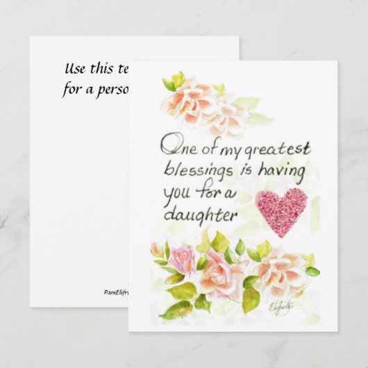 Een dochter is een geweldige zegelende Kaart Notitiekaartje (Voorkant / Achterkant)