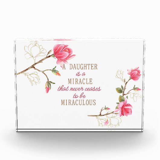 Een dochter is een wonder fotoblokken (Voorkant)