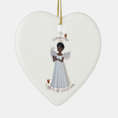 Een dochter licht Kerstmis op (Afrikaans-Amerikaan Keramisch Ornament (Rechts)