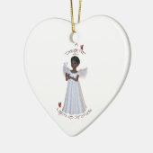 Een dochter licht Kerstmis op (Afrikaans-Amerikaan Keramisch Ornament (Links)