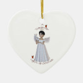 Een dochter licht kerstmis op keramisch ornament (Voorkant)