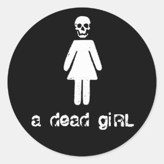 Een dode meisje sticker