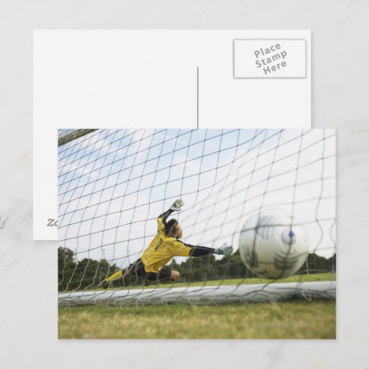 Een doel scoren briefkaart (Voorkant / Achterkant)