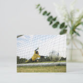 Een doel scoren briefkaart (Staand voorkant)