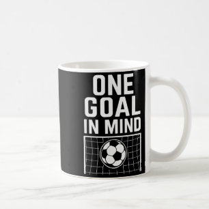 Eén doel voor ogen - Voetbalthema & Motiverend Koffiemok