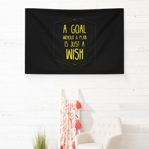 Een doel zonder een plan inspirerend citaat spandoek