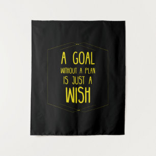 Een doel zonder een plan inspirerend citaat wandkleed