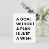 Een doel zonder plan briefkaart (Staand voorkant)