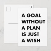Een doel zonder plan briefkaart (Voorkant / Achterkant)