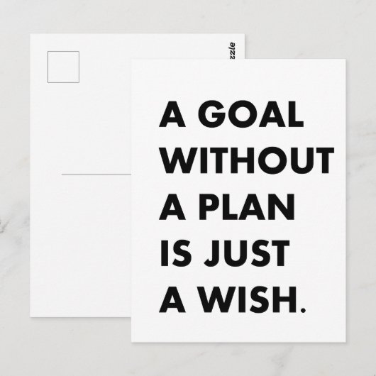 Een doel zonder plan briefkaart (Voorkant / Achterkant)