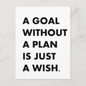 Een doel zonder plan briefkaart (Voorkant)