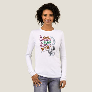 Een doel zonder plan is gewoon een wens Lange mouw Tri-Blend Shirt