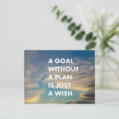 Een doel zonder plan is slechts een wens briefkaart (Staand voorkant)