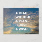 Een doel zonder plan is slechts een wens briefkaart (Voorkant)