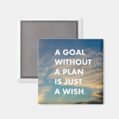 Een doel zonder plan is slechts een wens magneet (Voorkant / Achterkant)