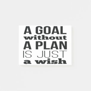 Een doel zonder plan is slechts een wens post-it® notes
