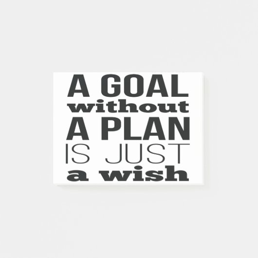 Een doel zonder plan is slechts een wens post-it® notes (Voorkant)