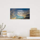 Een doel zonder plan is slechts een wens poster (Keuken)