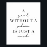 Een doel zonder plan is slechts een wens poster<br><div class="desc">Een doel zonder plan is slechts een wens</div>