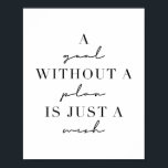 Een doel zonder plan is slechts een wens poster<br><div class="desc">Een doel zonder plan is slechts een wens</div>