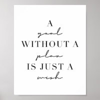 Een doel zonder plan is slechts een wens